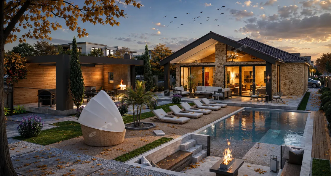 Seferihisar da Doğanın Huzuru, Modern Mimarinin Konforu ve Mahremiyetin Satılık 3+1 Villa