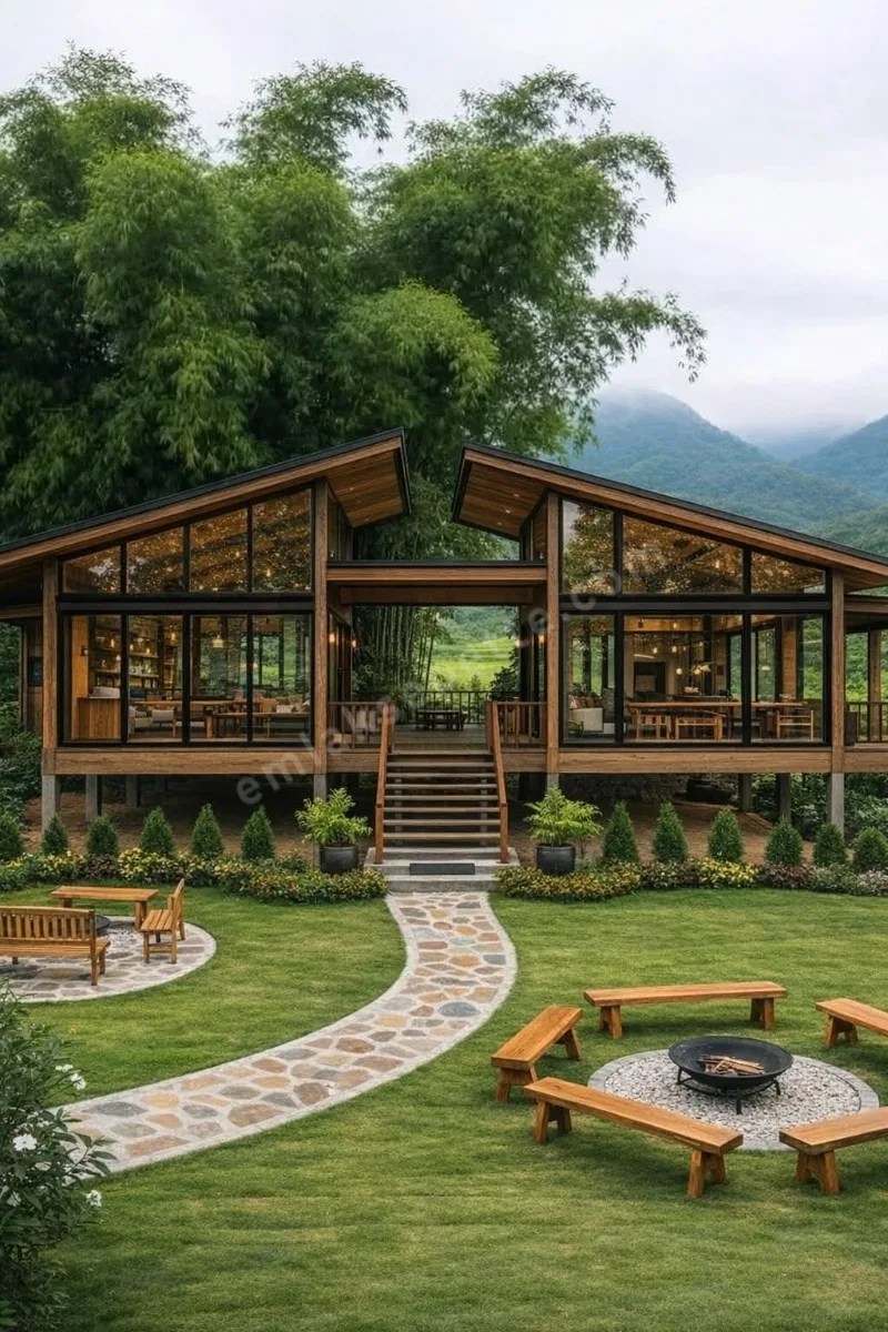 Fabrikadan Doğrudan Satılık 50 m² Masif Ahşap Prefabrik Kütük Ev